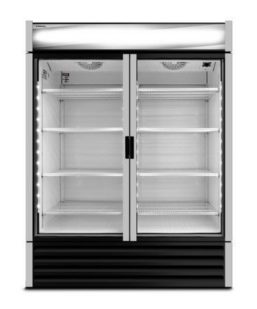 Visicooler vertical de 2 puerta de vidrio de 1388 litros con cenefa, modelo CR-49-V1