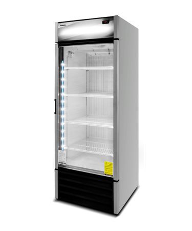 Congelador vertical de 1 puerta de vidrio de 680 litros, modelo CR-23-C-AF-V1