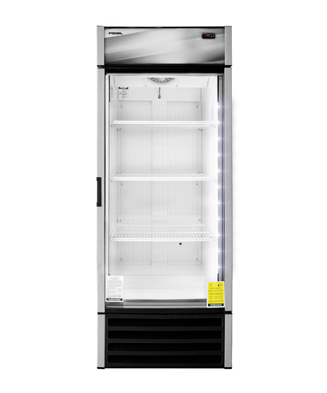 Congelador vertical de 1 puerta de vidrio de 680 litros, modelo CR-23-C-AF-V1