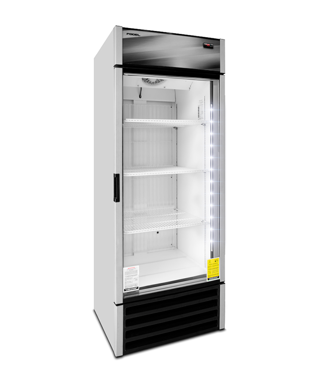 Congelador vertical de 1 puerta de vidrio de 680 litros, modelo CR-23-C-AF-V1