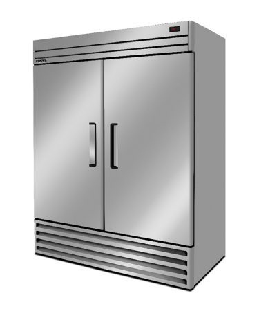 Refrigerador de acero inox. de 1388 litros modelo CR-49-A-SA de 2 puertas solida