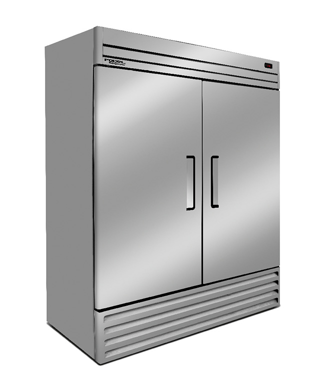 Refrigerador de acero inox. de 1388 litros modelo CR-49-A-SA de 2 puertas solida
